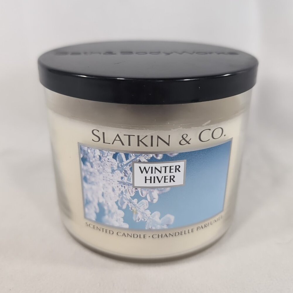Slatkin & Co. Winter Scented Candle 3 Wick Bath & Body Works 411g 14.5oz Jar